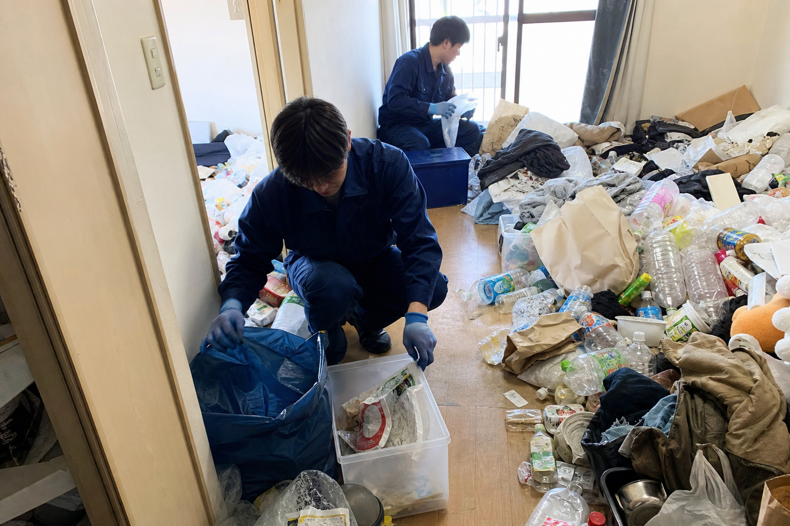 ごみ屋敷の片付け